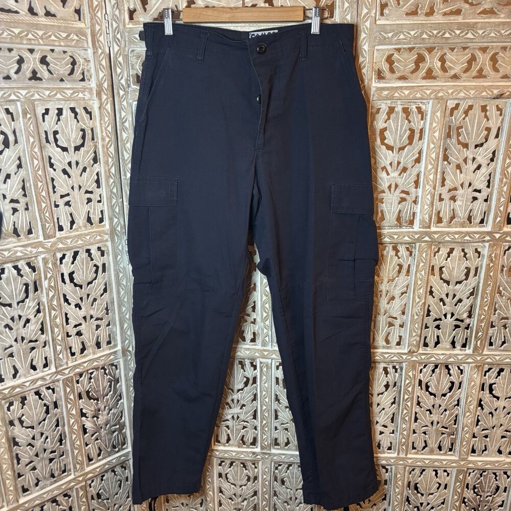 Men’s Camco Navy Blue Cargo Pants Uniform Work Tactical Size Medium Long USA
